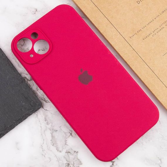 Чохол Silicone Case Full Camera Protective (AA) для Apple iPhone 15 Plus (6.7") Червоний / Rose Red | Зображення 5