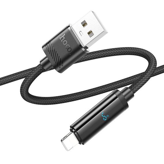 Дата кабель Hoco U127 Power USB to Lightning (1.2m) Black | Зображення 1