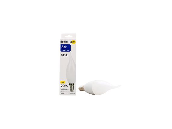 Лампа светодиодная LED E14 8W NW C37-T | Зображення 3