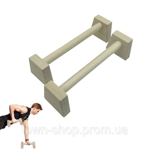 Паралетсы, упоры для отжимания деревянные Wood Gym Push Up NE-WD-40 из бука 40 см 2 шт | Зображення 4