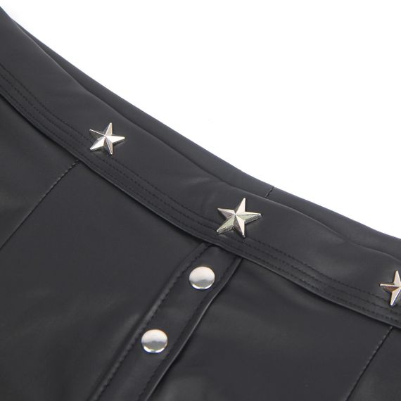 Мужские трусы-боксеры Star Night с имитацией кожи, черные, L sexstyle | Зображення 8