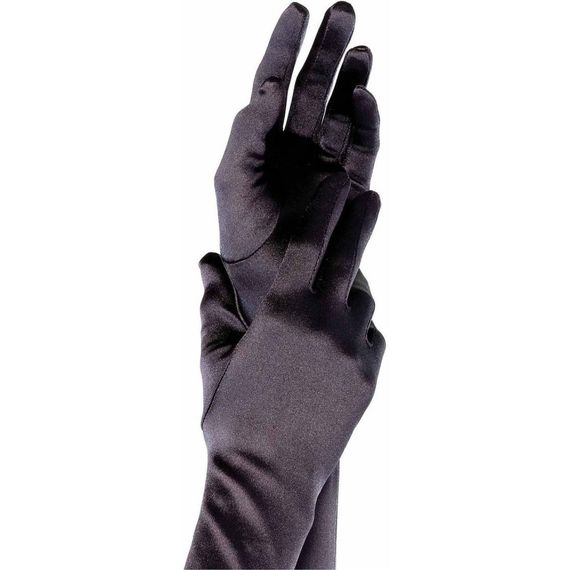 Рукавички One Size Extra Long Opera Length Satin Gloves від Leg Avenue, чорні | Зображення 1