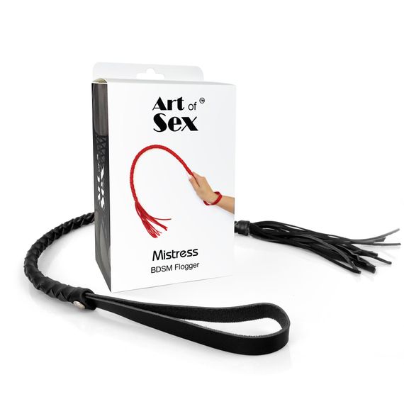 Плеть из экокожи Art of Sex - Mistress, черный | Зображення 3