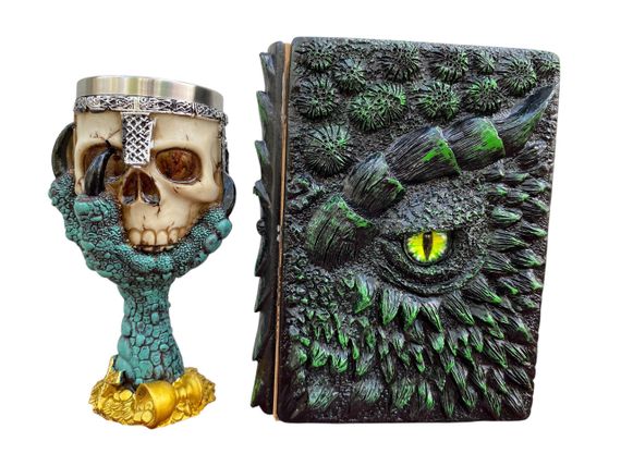 Подарунковий набір Келих 3D Лапа Дракона та Блокнот 3D «Око Лісового Дракона»