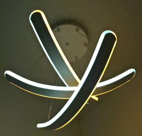 Люстра світлодіодна підвісна LED світильник для квартири на стелю лед з пультом 25632 Білий 25-90х46х46 см. | Зображення 3