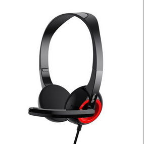 Навушники Havit HV-H202d з мікрофоном чорний/червоний