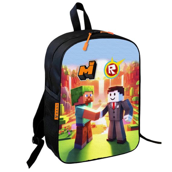 Рюкзак школьный детский 36х27см Майнкрафт и Роблокс "Minecraft" Roblox с принтом для мальчика (00622)