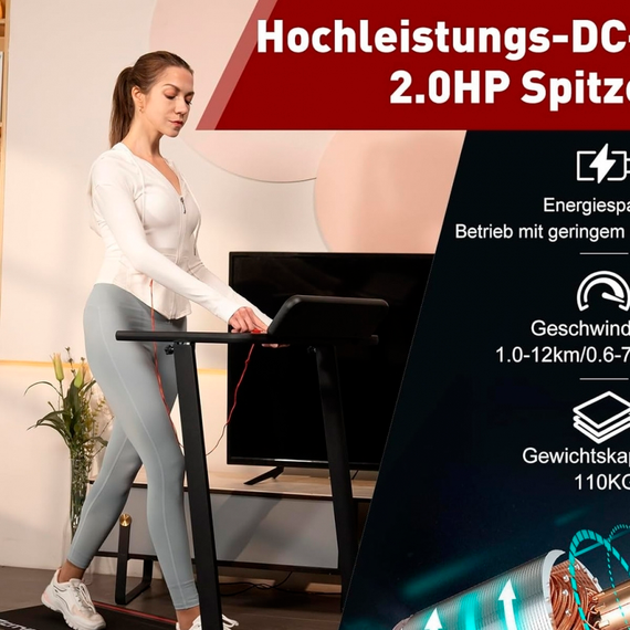 Электрическая складная беговая дорожка Citysports, Bluetooth, до 12 км/ч | Зображення 7