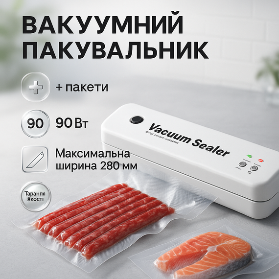 Вакуумний запаювач для м'яса, Портативний вакуумний пакувальник, Вакуумні прилади для кухні ZW-87