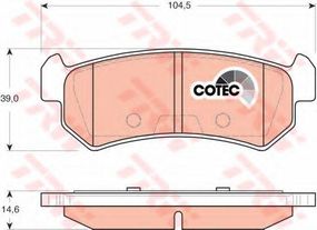 Колодка гальм. диск. CHEVROLET AVEO, LACETTI задн. (вир-во TRW) TRW GDB3348 на CHEVROLET LACETTI универсал (J200)