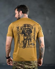Тактична потоотводна футболка War drones coyot ПП4699