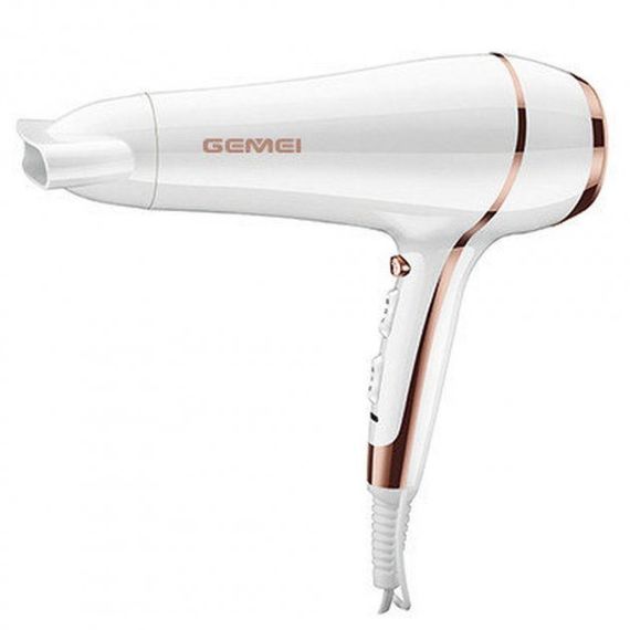Фен професійний для волосся з насадкою GEMEI GM-108 2400 Вт білий (GM-108) | Зображення 5