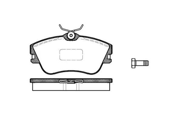Колодки передні гальмівні T4 1.9TD/2.4D 99 (R15) (невент.диск), WOKING (P580300) | Зображення 7