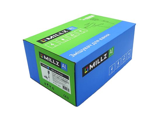 Змішувач для ванни короткий гусак MILLZ сірий MRS-AL-F1(Gray) 1/10 | Зображення 4