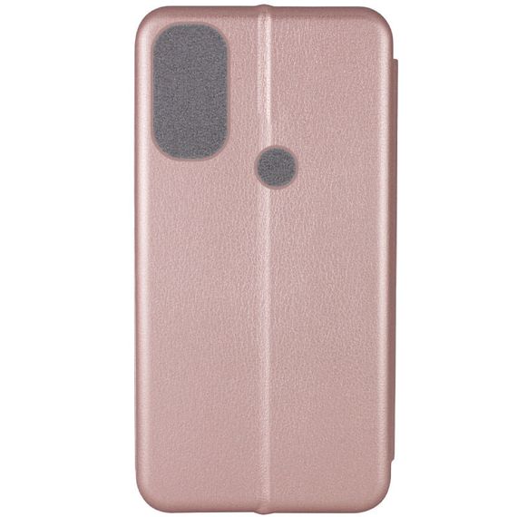 Кожаный чехол-книжка Classy для Motorola Moto E40 Rose Gold | Зображення 3
