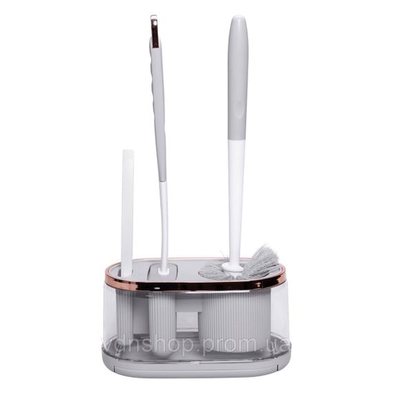 Набір для туалету настінний 3 в 1: 2 йоржики + щітка, йорж для унітазу силіконовий з щіткою йоржик для унітазу HP-35015-47G | Зображення 8