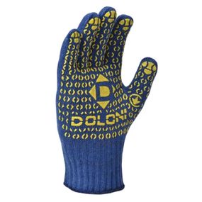 Рукавички трикотажні з ПВХ Doloni сині універсал (10" / XL) ( арт.646)