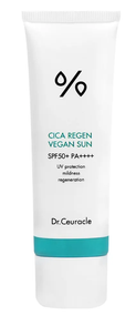 Солнцезащитный веганский крем с центеллой азиатской Dr. Ceuracle Cica Regen Vegan Sun SPF50+ PA++++ (50 ml)