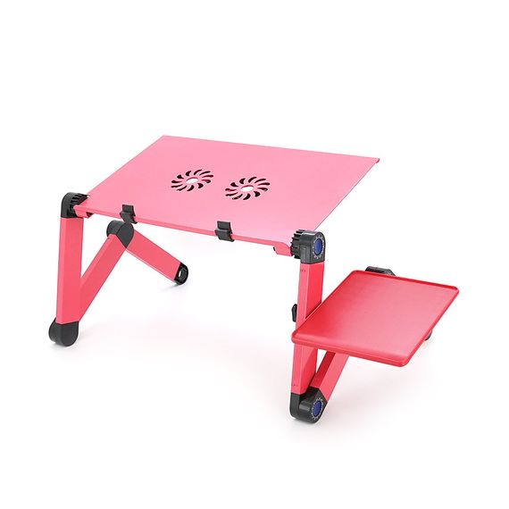 Стіл-трансформер під ноутбук Laptop Table YL-803, 2 вентилятори, Pink, 480*260 mm | Зображення 1