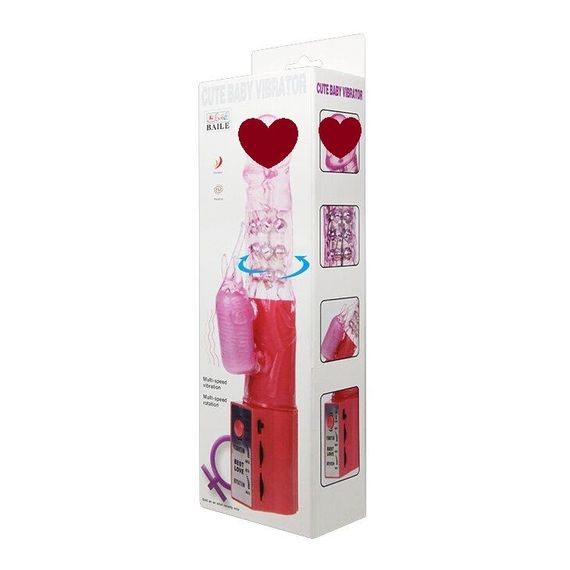 Вібратор з стимулятором клітора Cute Baby Vibrator, BW-004103 PINK Sex Aura