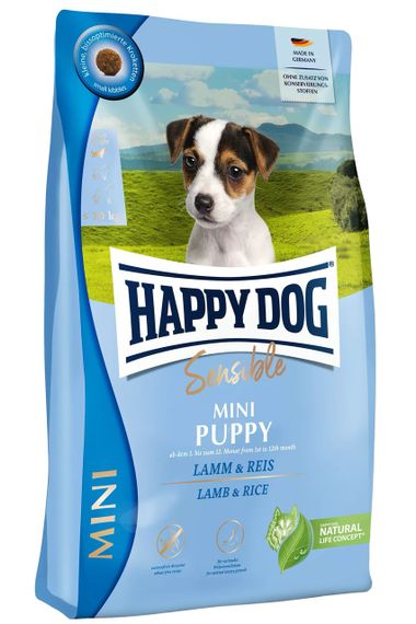 Сухий корм для цуценят з бараниною Happy Dog Sensible Mini Puppy, 800 гр