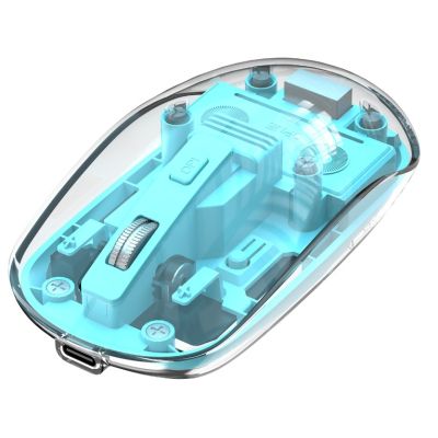 Мышка XO M12 Wireless Transparent/Blue (M12 Blue) | Зображення 1