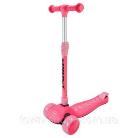 Самокат детский 3-х колесный Mini Scooter SC2420(Pink) светящиеся колеса, розовый