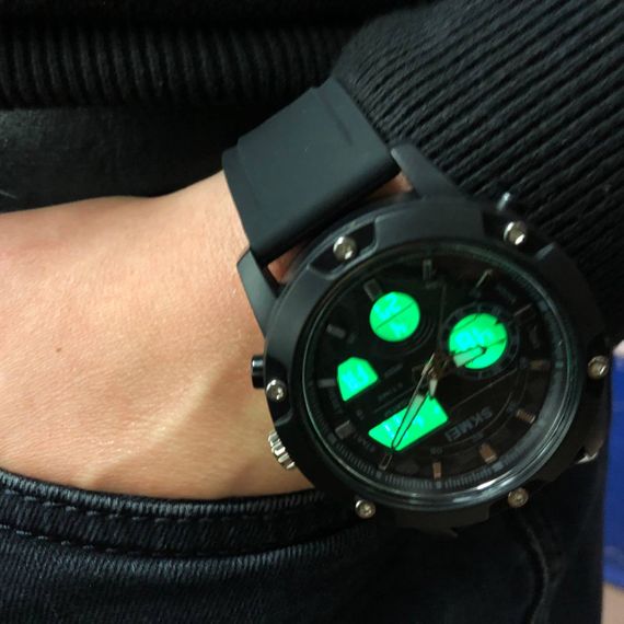 Стильные тактические часы для мужчин SKMEI 1757BKWT, Часы армейские для зсу Тактические зсу KO-71 | Зображення 2