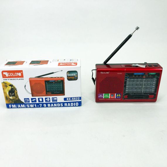 Портативна стовпчик радіо MP3 USB Golon RX-6622. Колір: червоний | Зображення 8