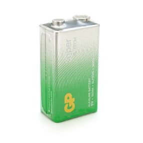Батарейка лужна GP SUPER ALKALINE 1604AEB-5S1, 9V, крона, 6LF22 10 (100шт.) х10(10шт.) х1 у вакуумному впакуванні ціна за 1шт