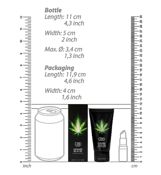 Крем пролонгувальний Shots — CBD Cannabis Delay Gel, 50 ml sexstyle | Зображення 3