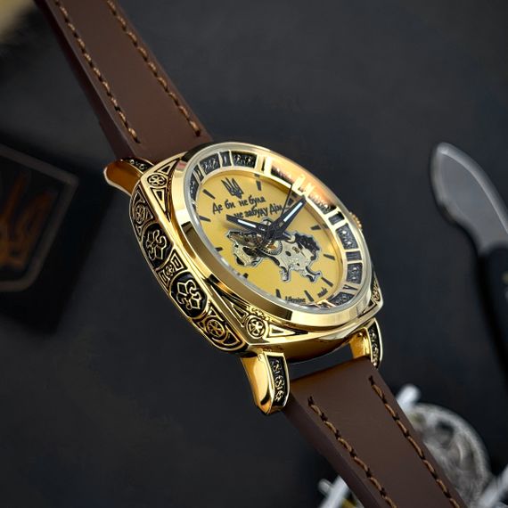Жіночий годинник Awarder 021 Де би не була Gold-Gold-Brown | Зображення 9