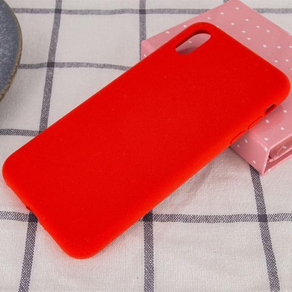 Чехол Silicone Case Full Protective (AA) NO LOGO для Apple iPhone X / XS (5.8") Красный / Red | Зображення 1