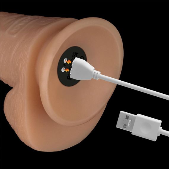 Реалістичний вібратор - Vibrating Power Basics Cock 8" Sex Aura | Зображення 7