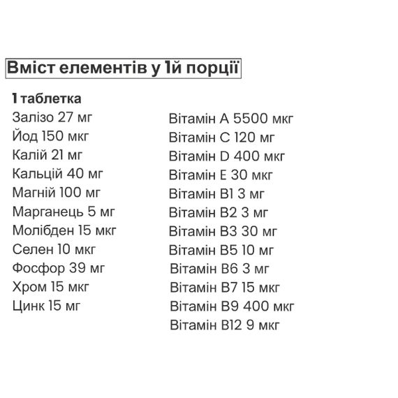 Витаминно-минеральный комплекс для спорта IronFlex Vitamin One -A - Day 100 Tabs | Зображення 1