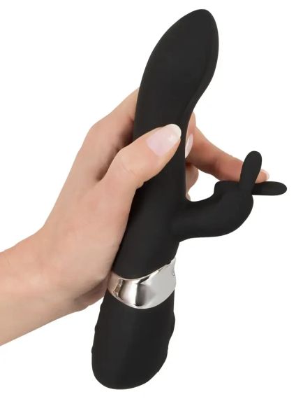 Вібратор – кролик на USB (чорний) Sex Aura | Зображення 2
