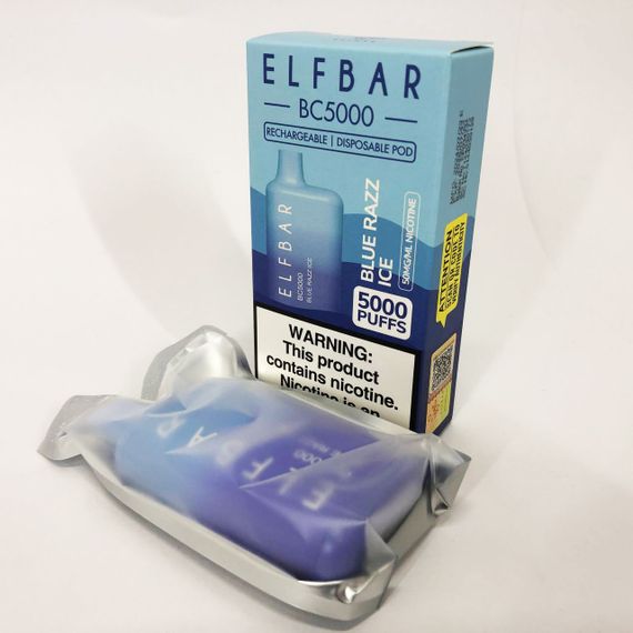 Elf Bar BC5000 вкус Синяя Малина Лимонад (Blue Razz Ice) | Зображення 2