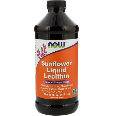 Аминокислота Now Foods Подсолнечный Лецитин, Sunflower Liquid Lecithin, 473 мл. (NOW-02372)
