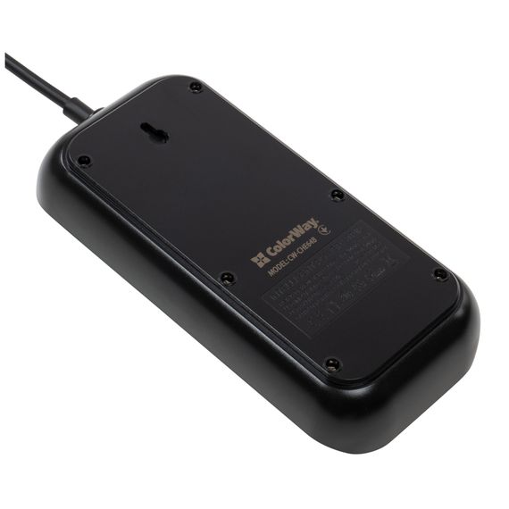 Мережевий фільтр живлення ColorWay CW-CHE64B, 6 розеток/4USB Black (CW-CHE64B) | Зображення 4
