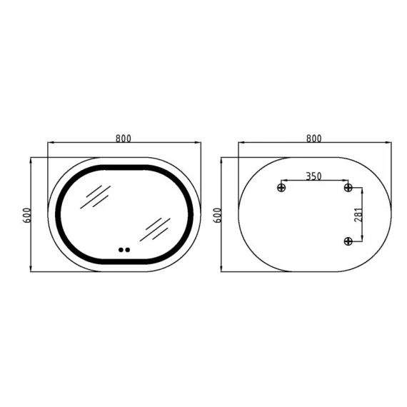 Зеркало Qtap Gemini 600х800 с LED-подсветкой Touch, с антизапотеванием, с диммером, рег. темп цвета (3000-6500K) | Зображення 1