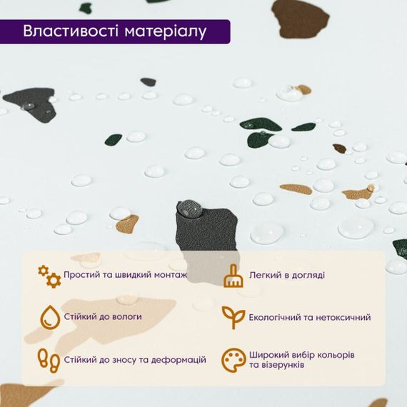 Самоклеящаяся LVT плитка 600х600х1.5мм (D) SW-00001592 | Зображення 4