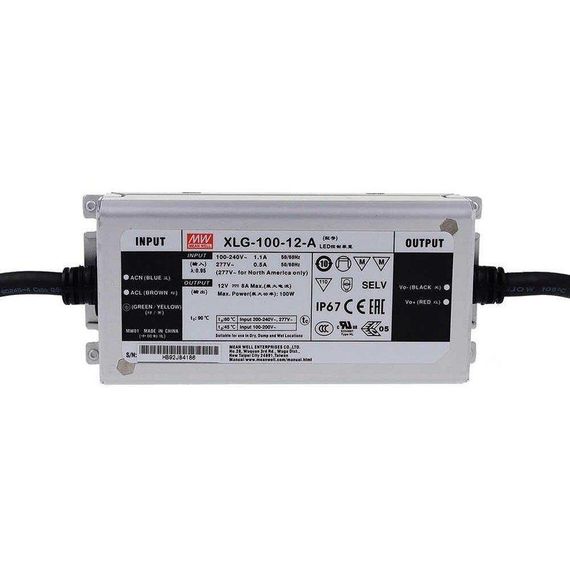 Блок живлення Mean Well XLG-100-12-A 96 Вт 8 А 12 В IP67 серії XLG | Зображення 2