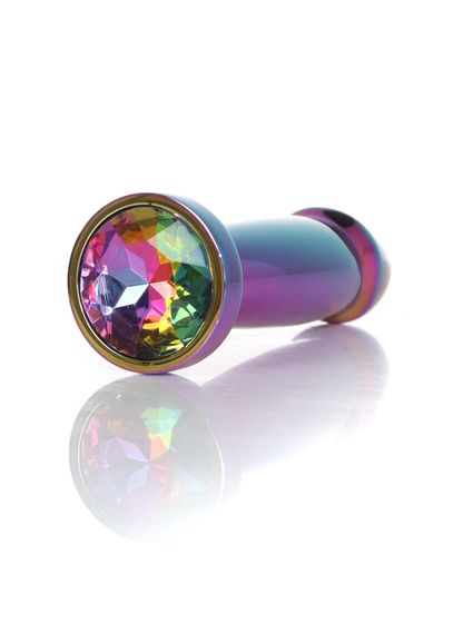 Анальна пробка Boss Series Plug Jewellery Multicolour Penis Plug, прозора, S | Зображення 5