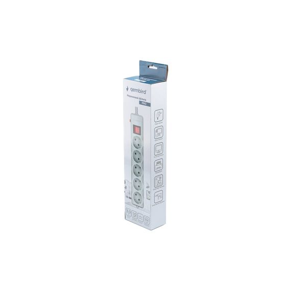 Мережевий фільтр живлення Gembird SPG5-G-10G-PRO | Зображення 3