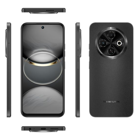 Смартфон TECNO  Spark 30C (KL5n) 6.67' 6/128ГБ, 2SIM, 5000мА•год, Orbit Black (4894947051753) | Зображення 6