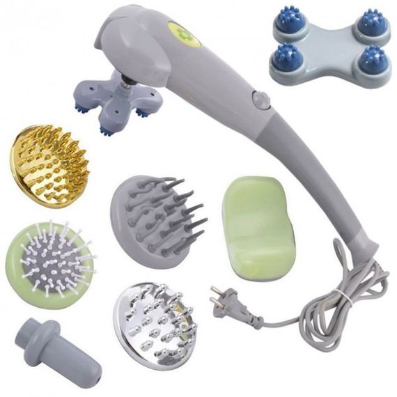 Ручний вібраційний масажер універсальний для тіла Maxtop Magic Massager 8 в 1 Вібромасажер з інфрачервоним випромінюванням і | Зображення 2