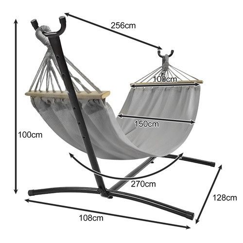 Гамак садовий 200х150 см з каркасом Gardlov 27293 | Зображення 2