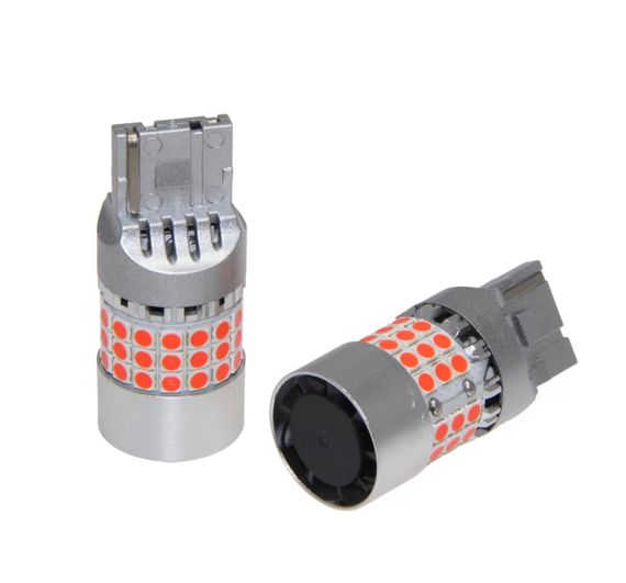Комплект світлодіодних ламп LED Qline 7440 (W21W) Red CANBUS (2 шт.)