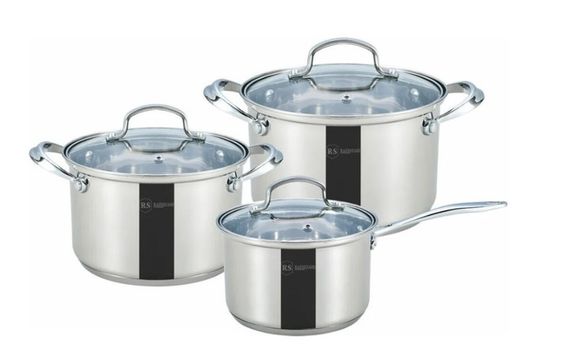 Набор посуды Rainstahl RS-CW 1616-06 6 предметов серебристый