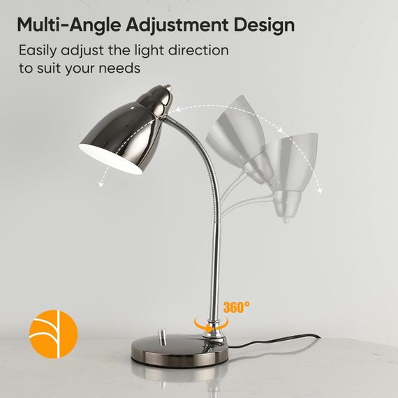 Настільна лампа CELYST E27 LED 12W, ретро лампа з гнучким гусаком, офісна, для читання, навчання | Зображення 3